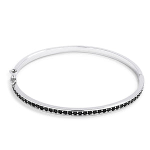 Jet Black CZ Bangle Bracelet