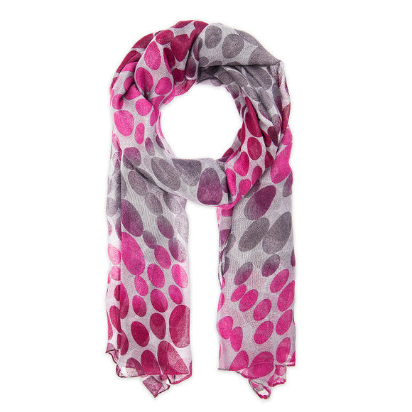 Purple Clemence Polka Dot Scarf