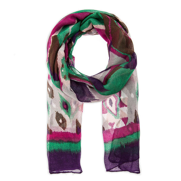 Purple Aida Aztec Print Scarf