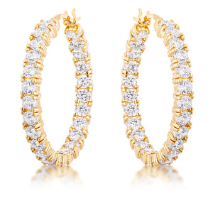 18k Gold Plated Eternity Hoop Earrings