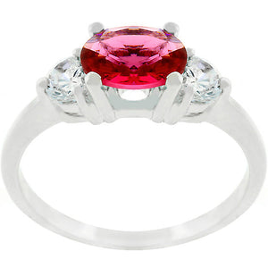 Oval Quartet Cubic Zirconia Ring