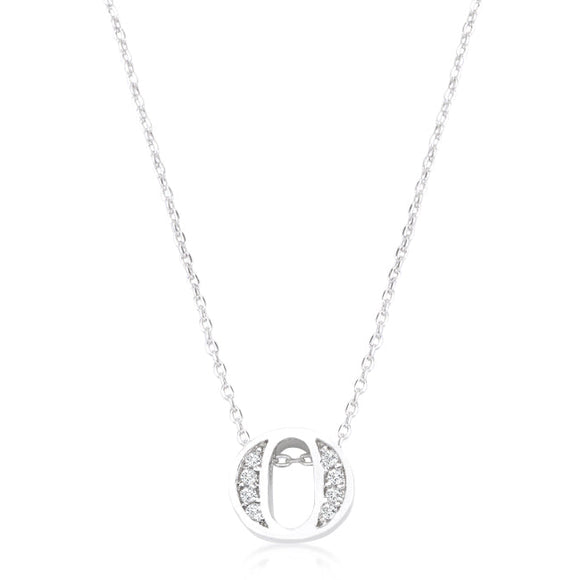 Pave Initial O Pendant